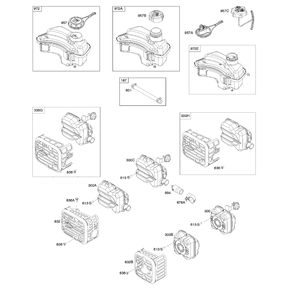 Engine >> Exhaust System/Fuel Supply Diagram and Parts List for 021025-00  Briggs and Stratton Pressure Washer